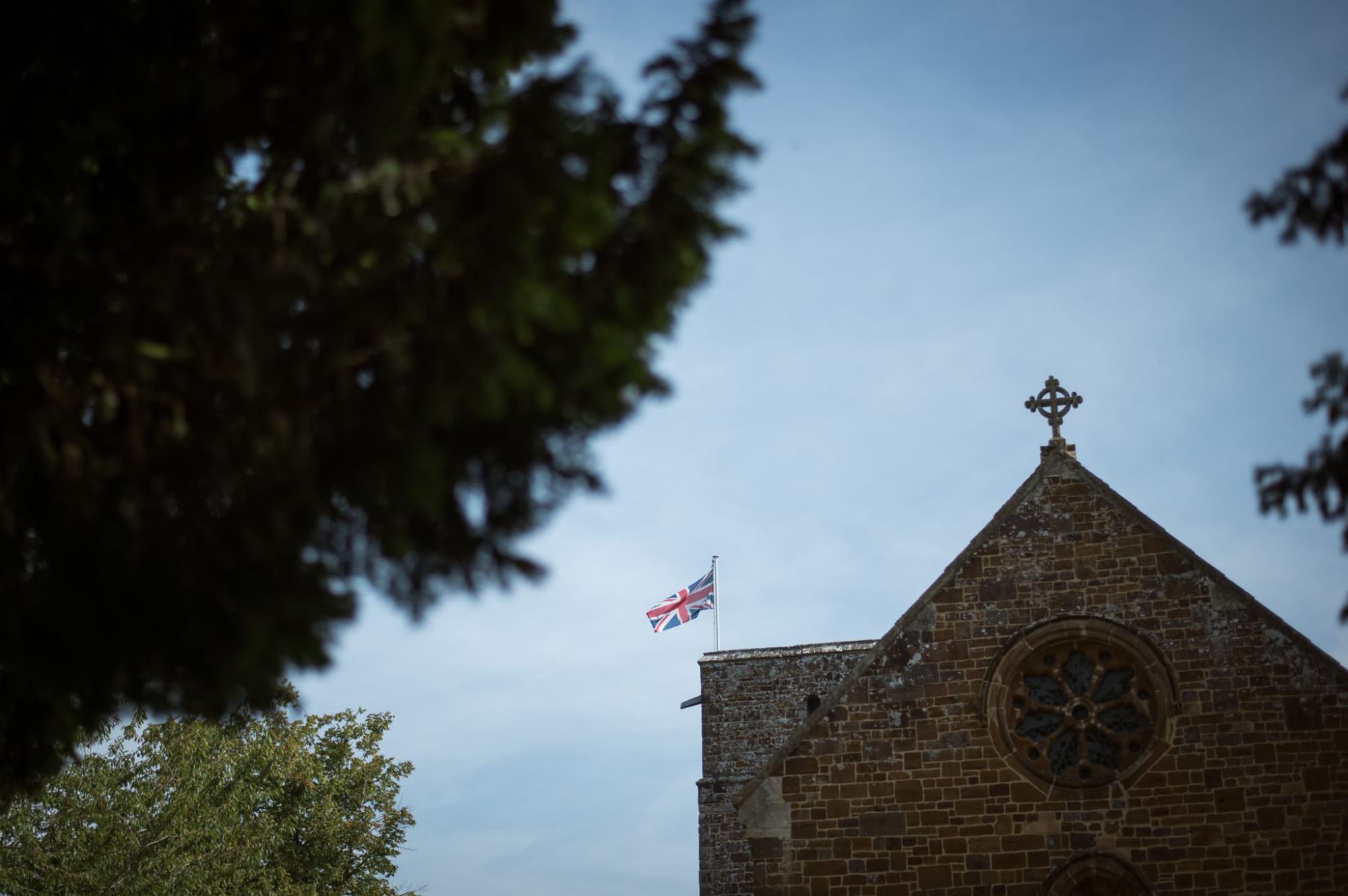 British flag at Canford Magna Church