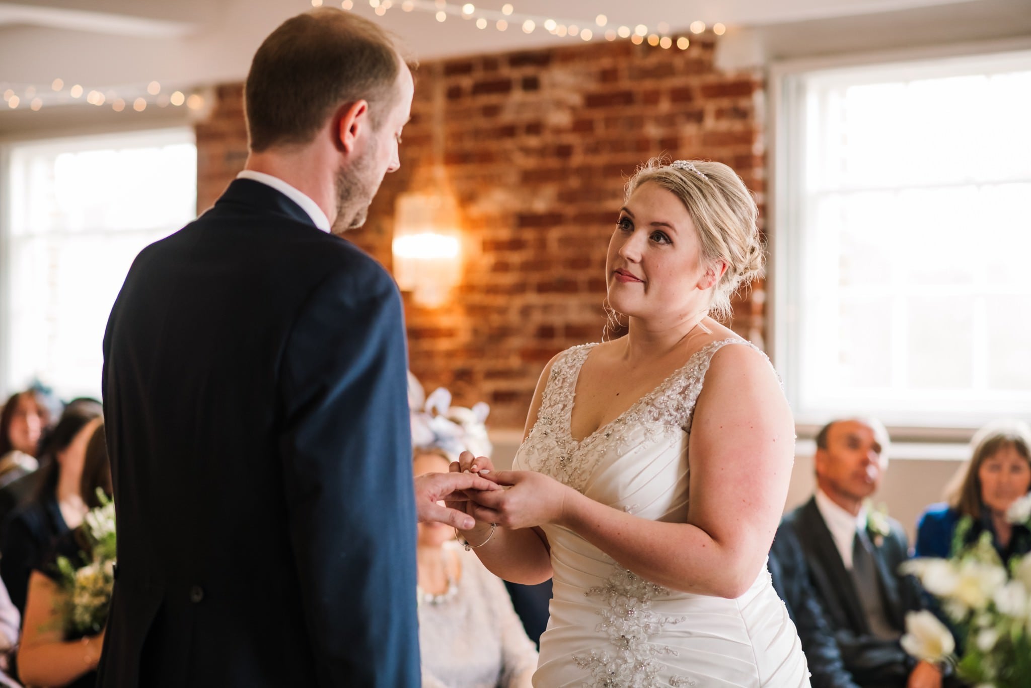 Wedding ceremony at Sopley Mill