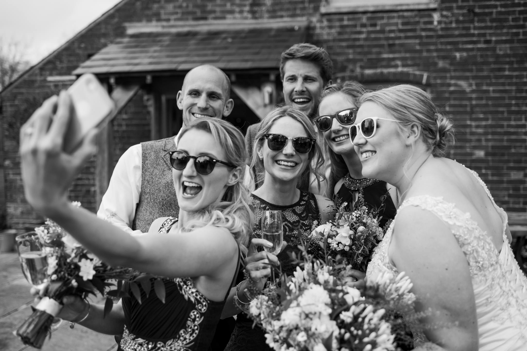 Selfie at Sopley Mill Wedding