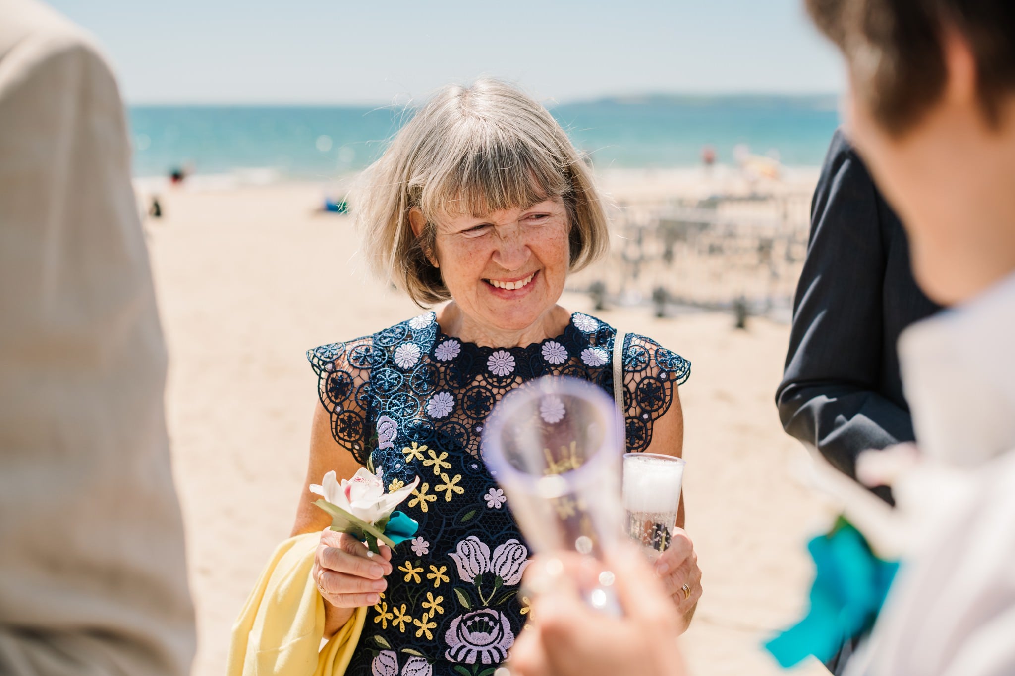 Natural photography at Bournemouth beach wedding