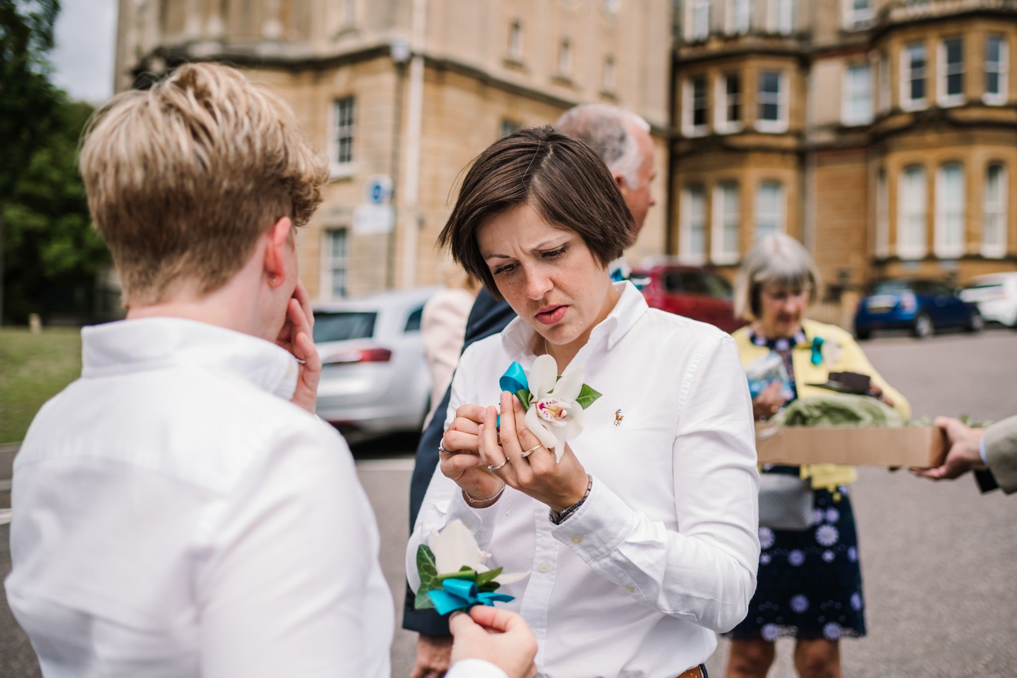 Photography of bournemouth brides buttonholes