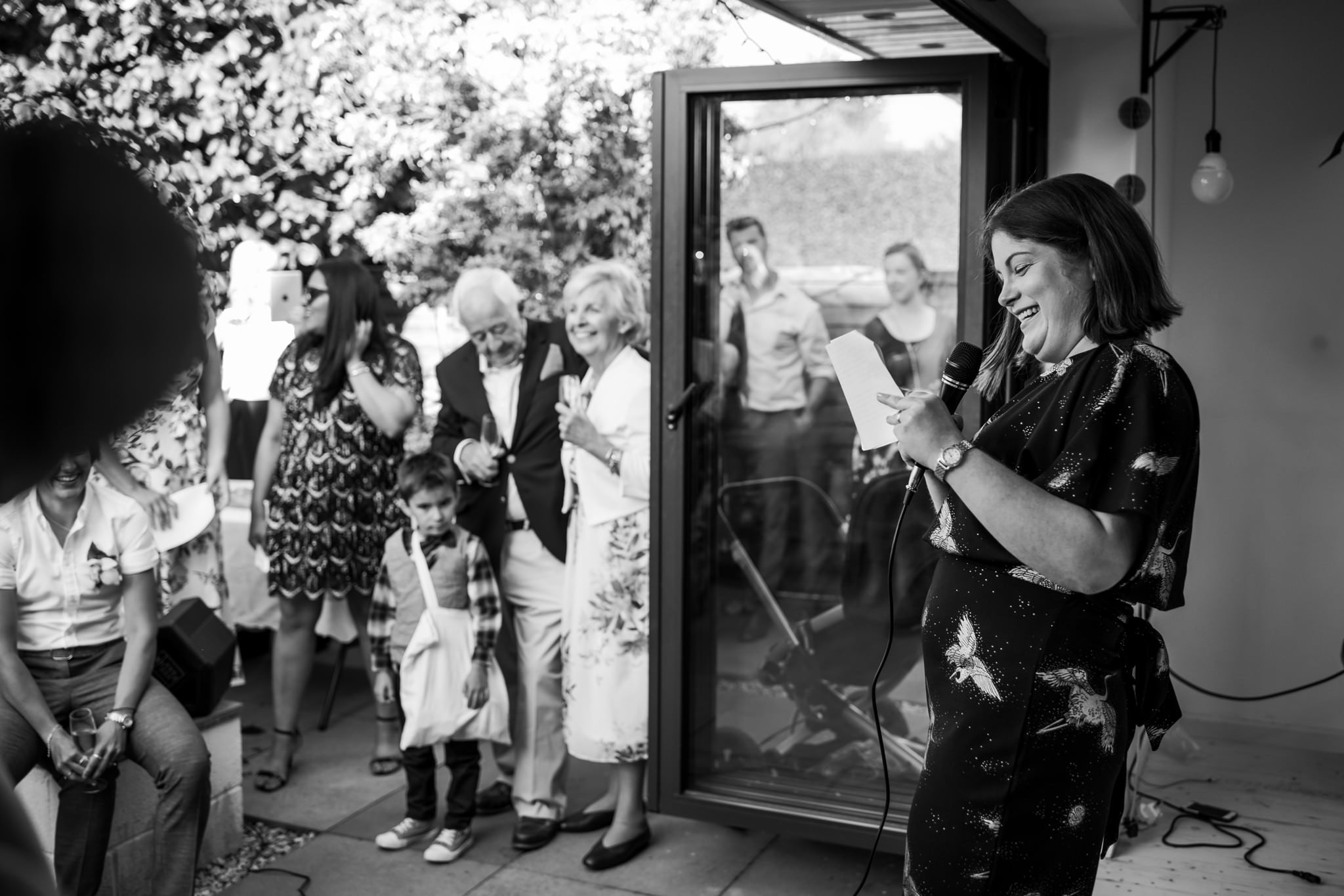 Speeches at Dorset garden wedding