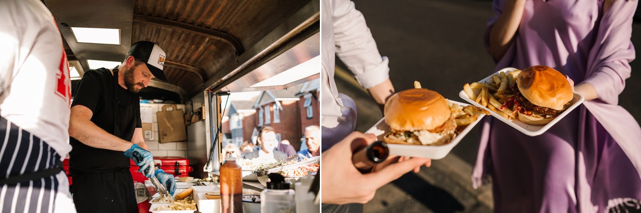 Wedding burgers at Flaming Peaches