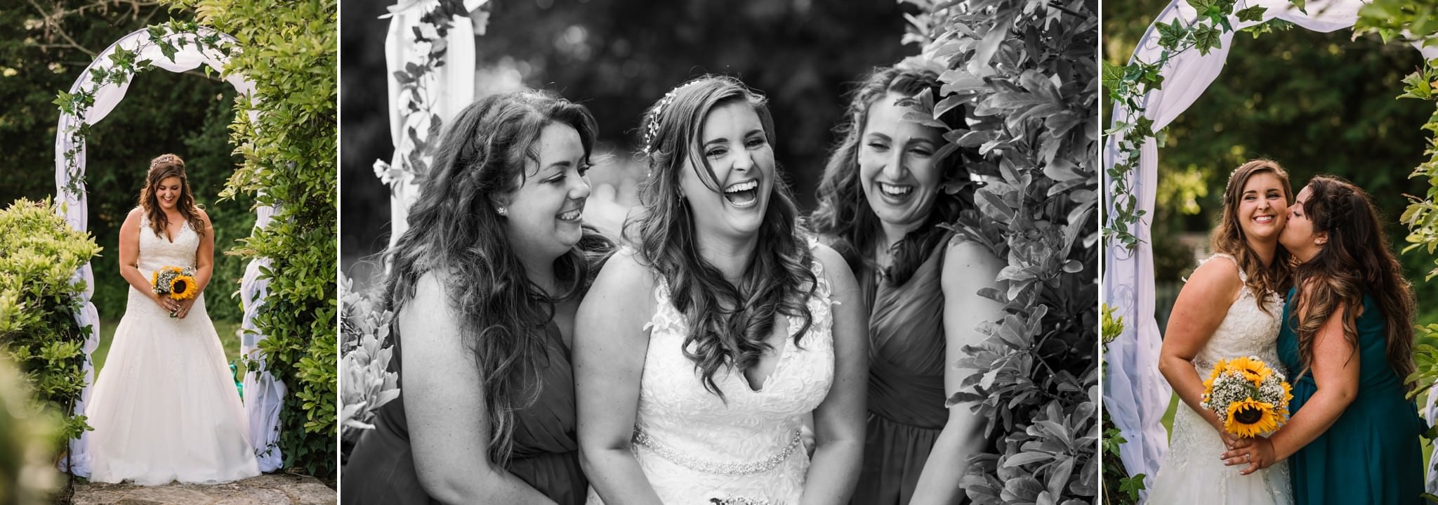 Brides photos at Gordleton Mill wedding