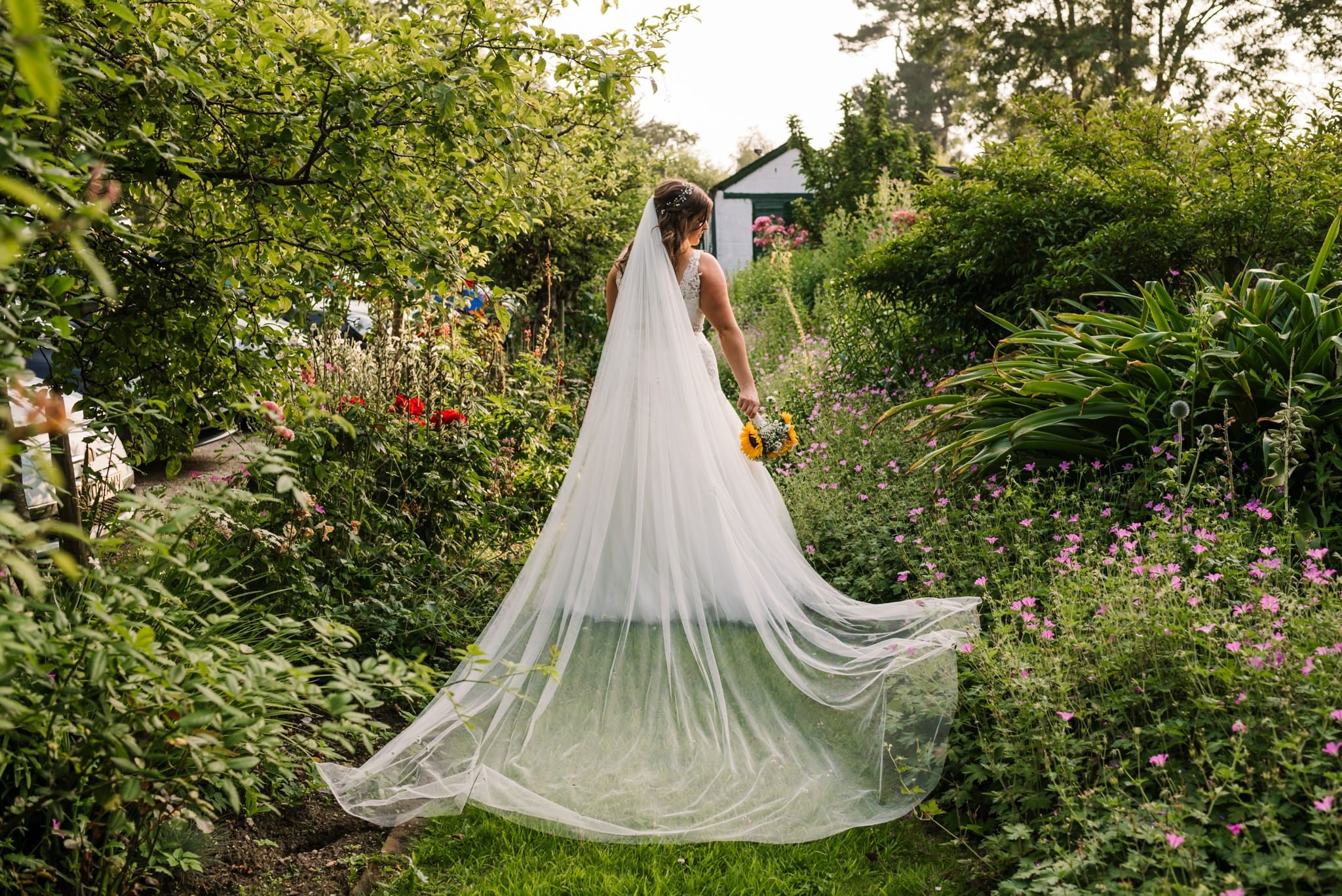 Bridal portraits at Gordleton Mill wedding