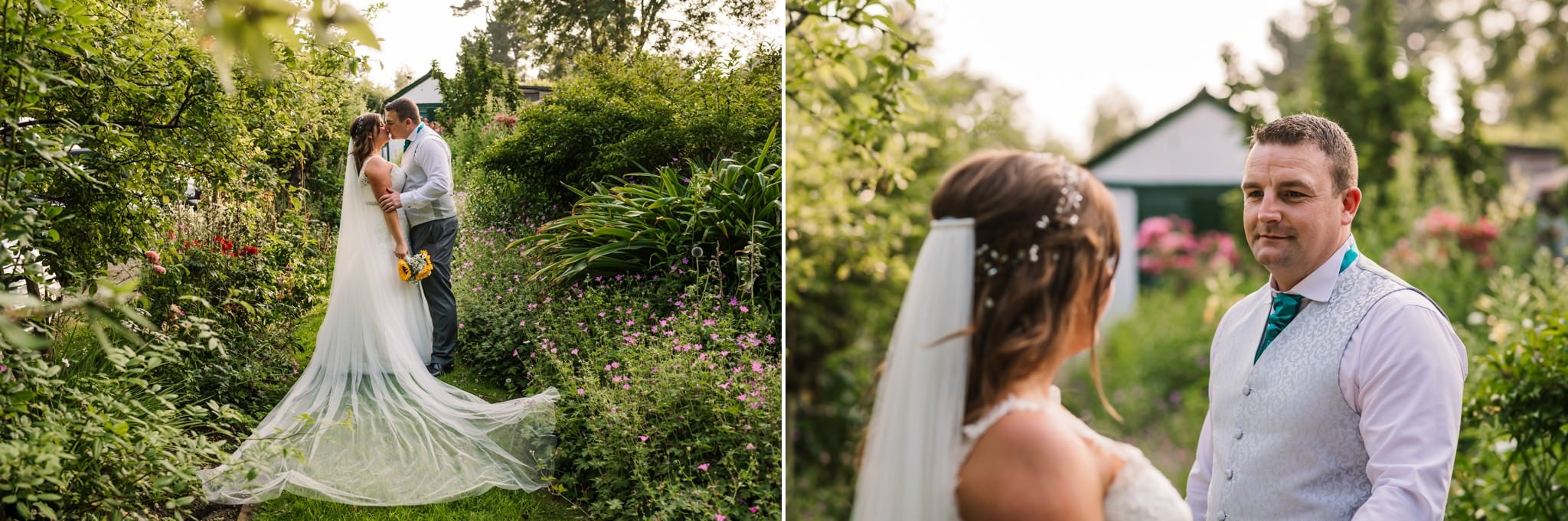 Golden hour portraits at Gordleton Mill wedding