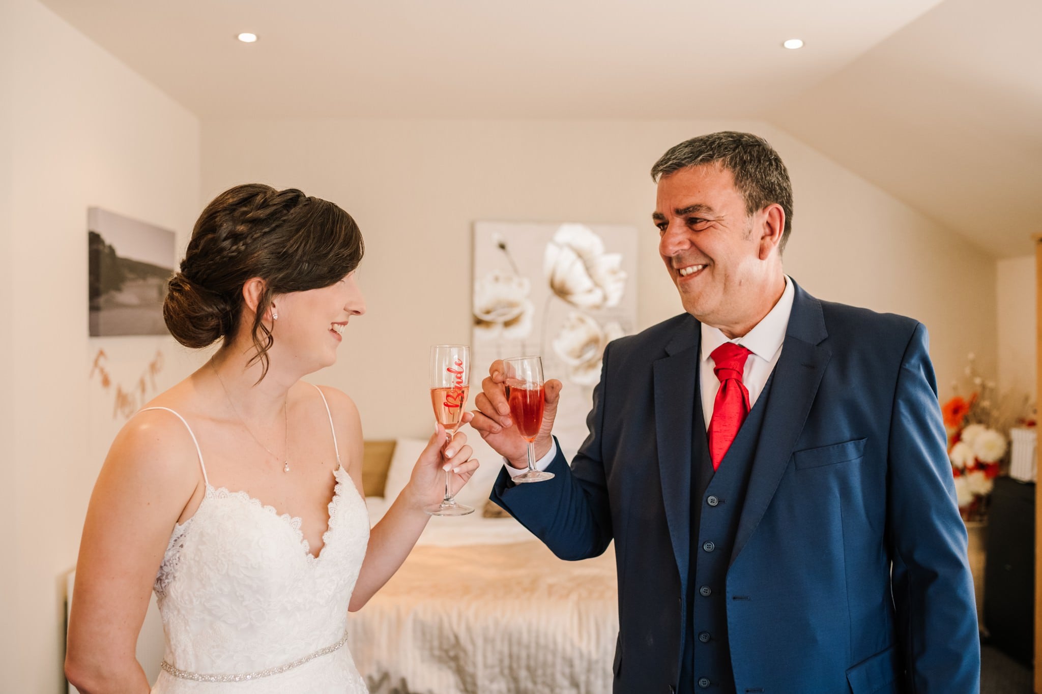 Dad and daughter at Parley Manor Wedding