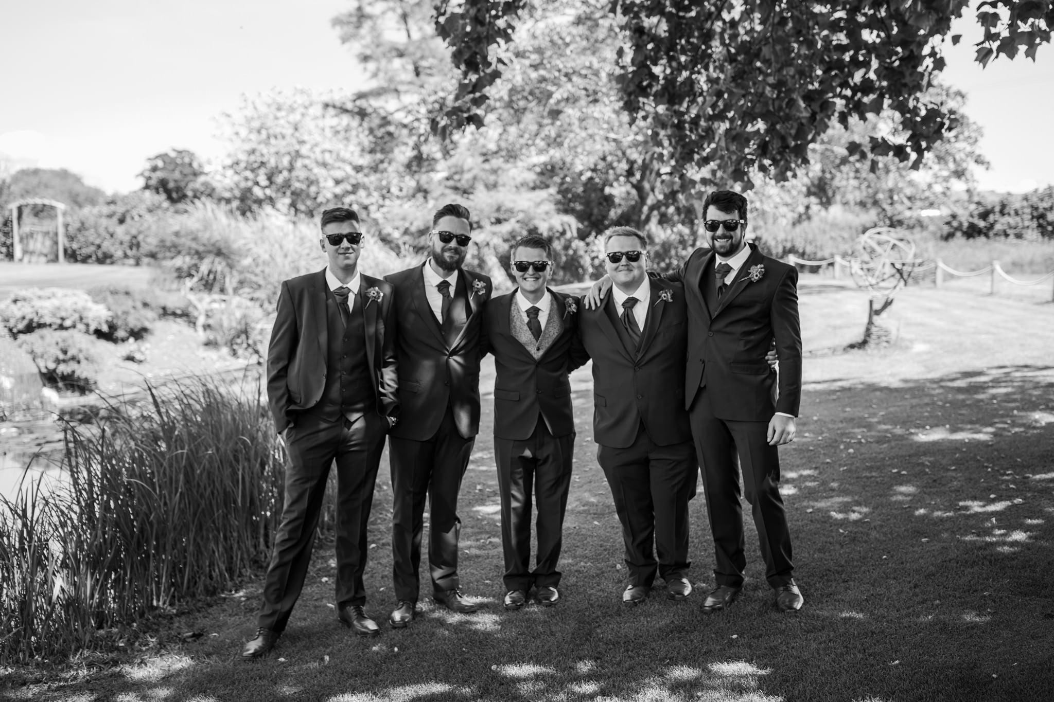 Men at Parley Manor Wedding