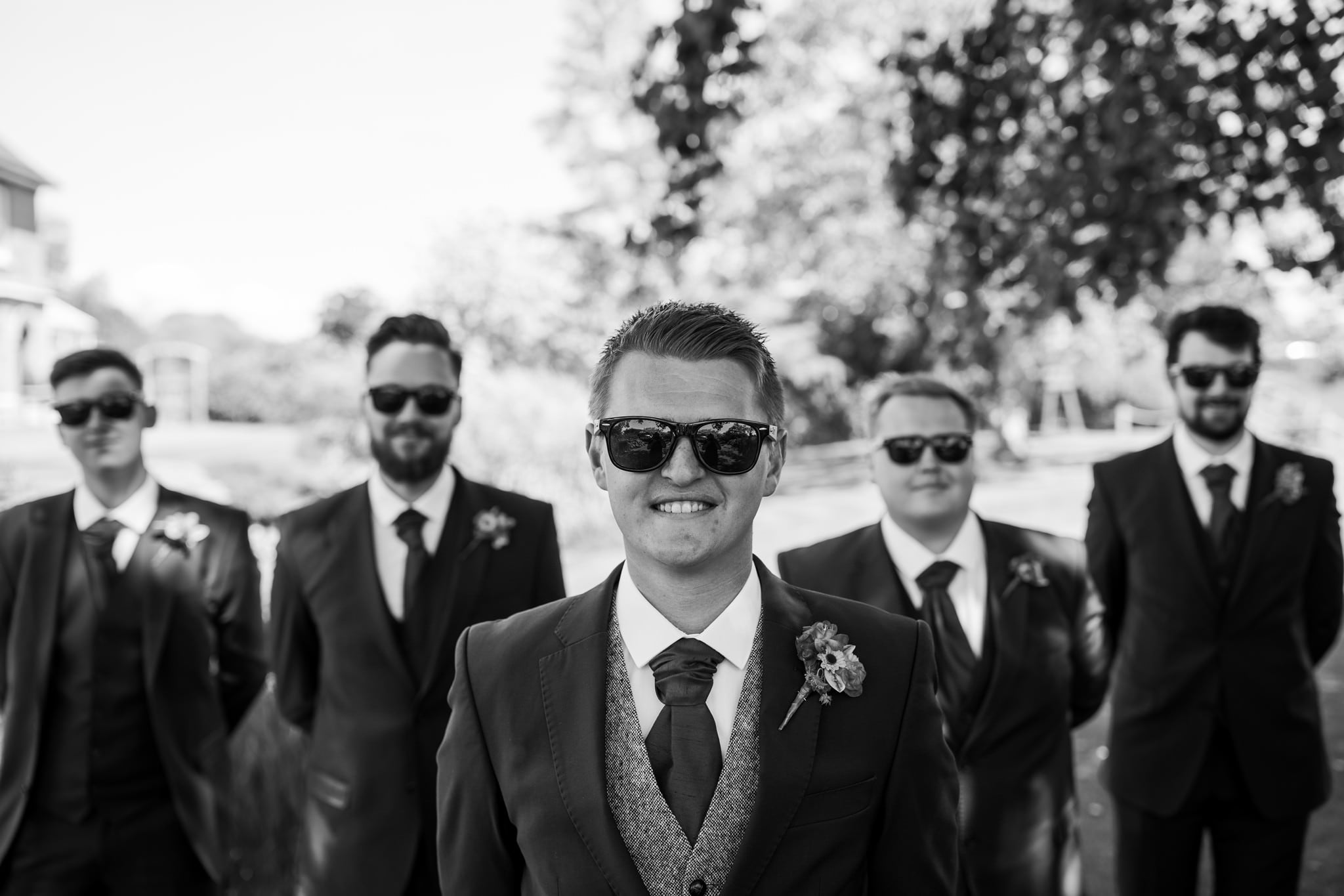Groomsmen at Parley Manor Wedding