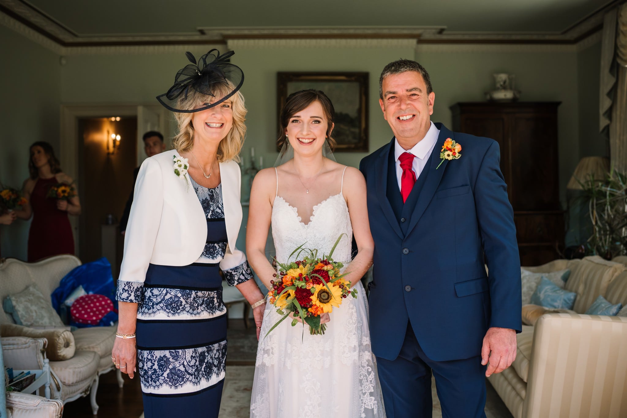 Photography of family at Parley Manor Wedding