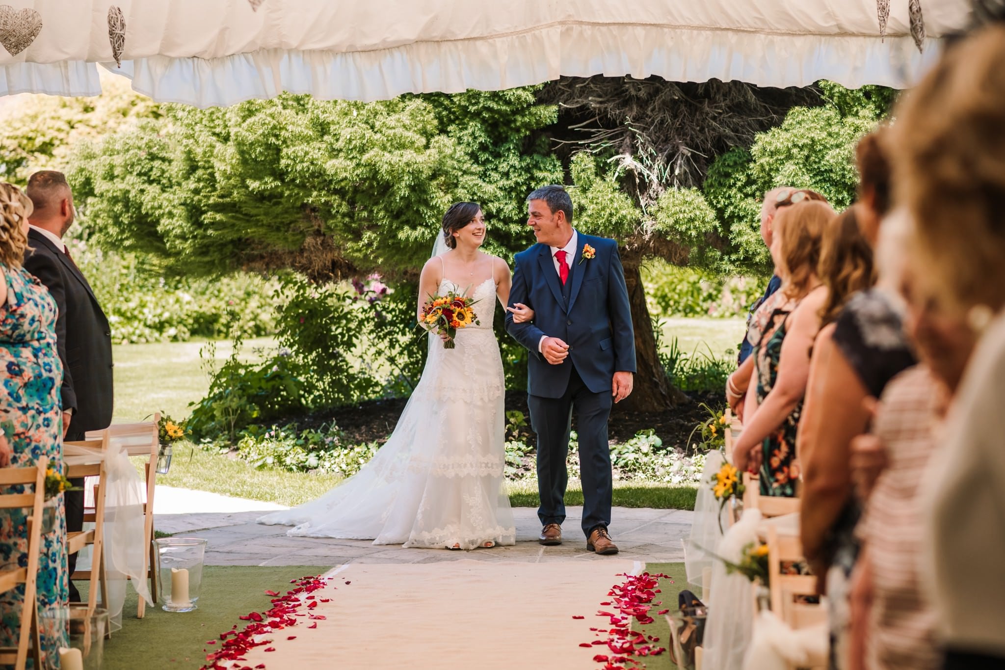 Aisle at Parley Manor Wedding