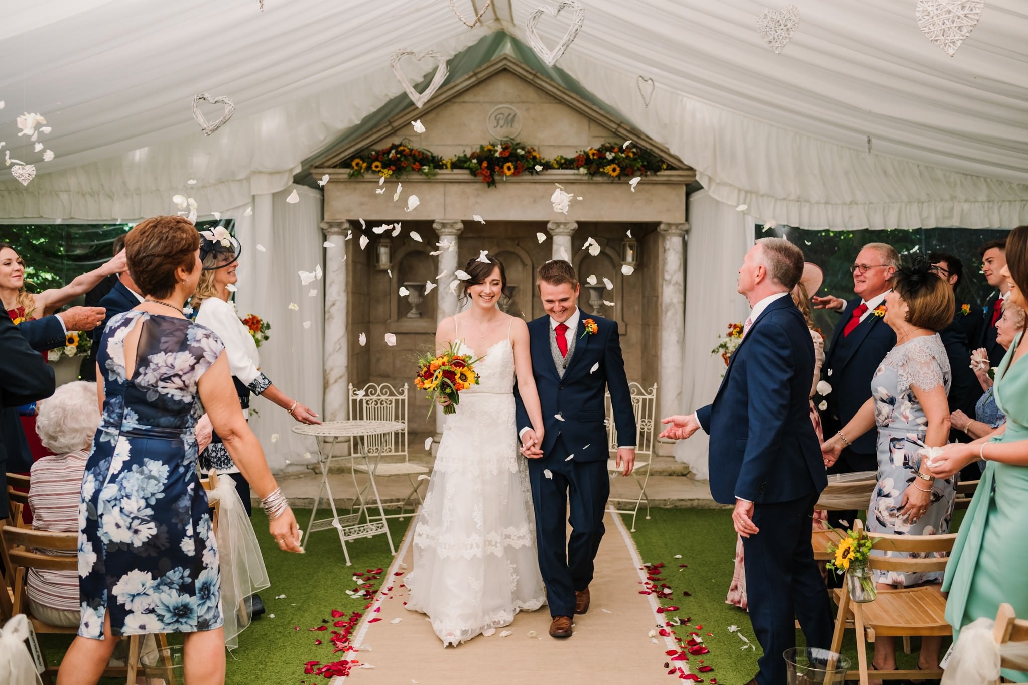 Confetti at Parley Manor Wedding