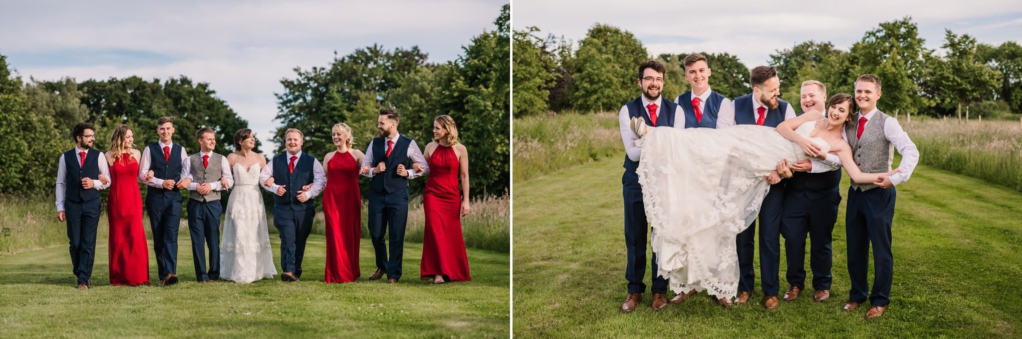 Group photos at Parley Manor Wedding