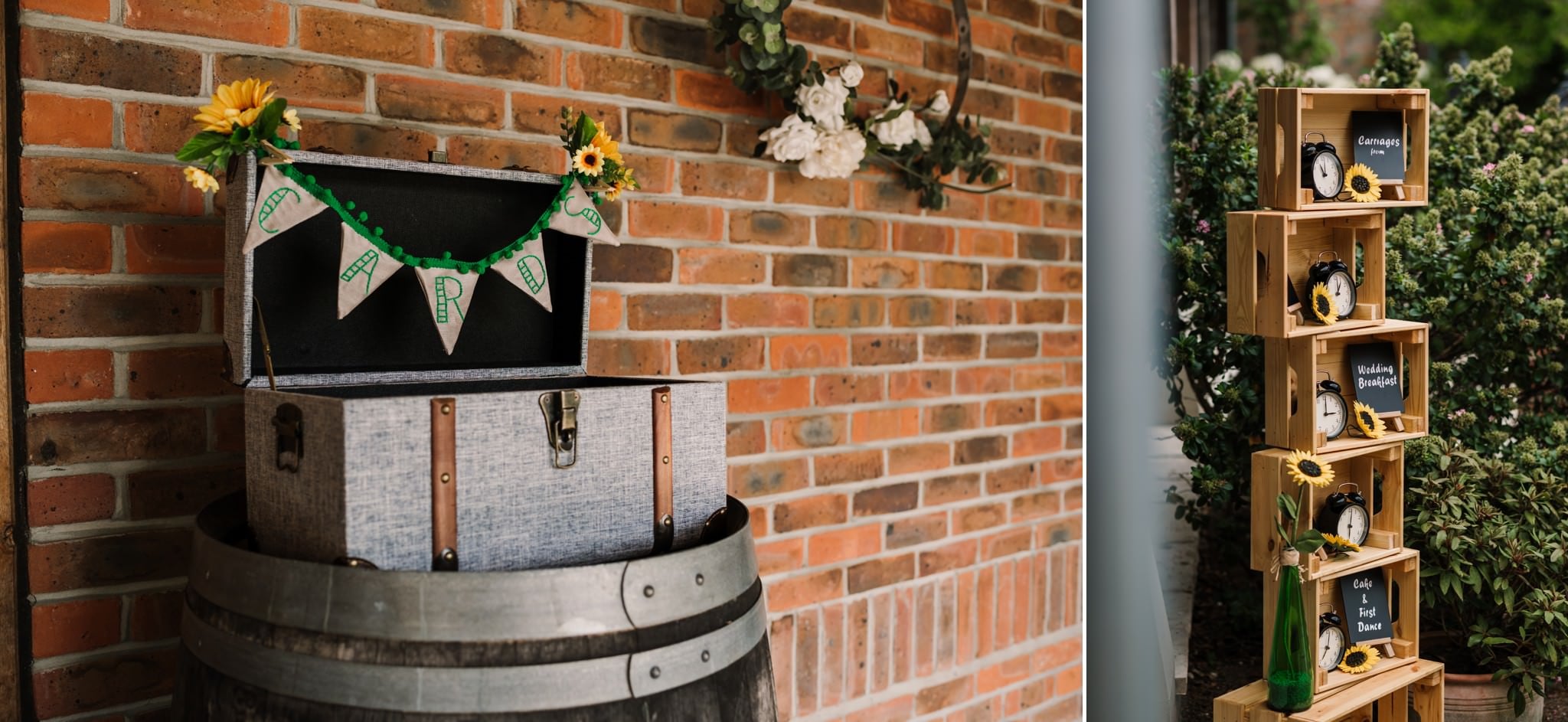 Photography of wedding decor at Three Choirs Vineyard