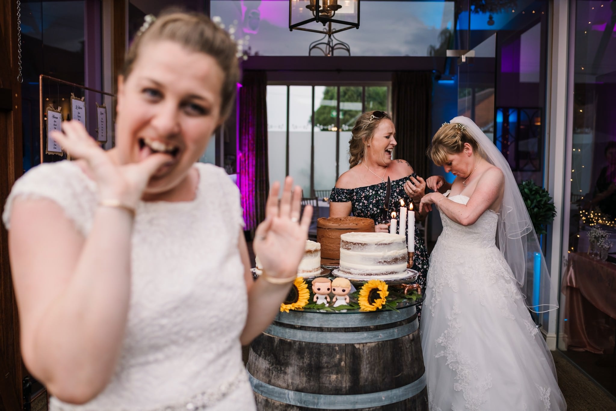 Alternative wedding photography at Three Choirs Vineyard wedding