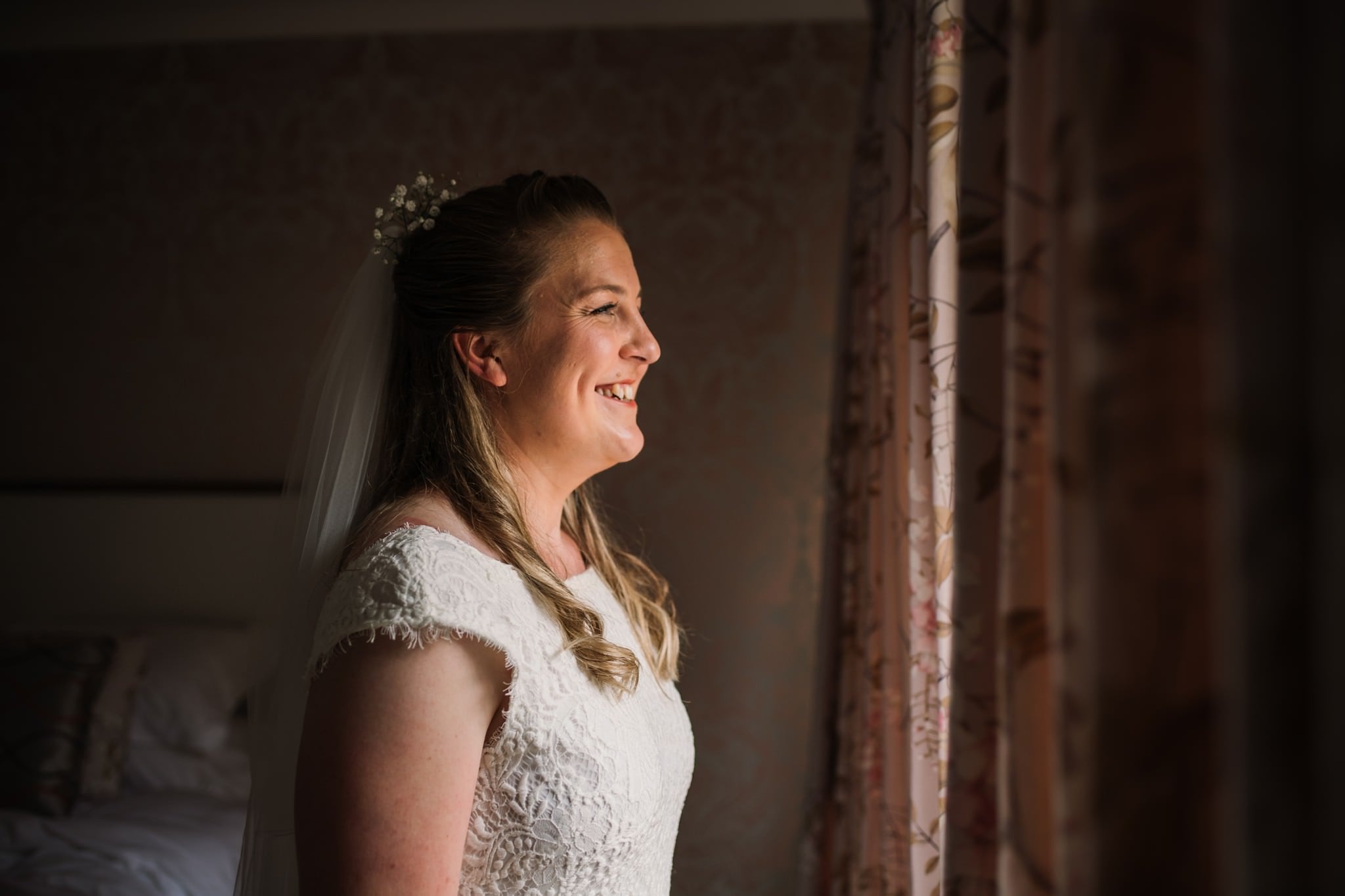 Photography of gay brideat Three Choirs Vineyard wedding
