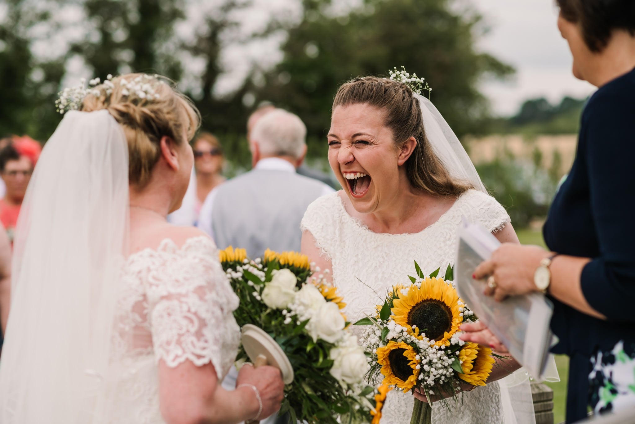 Gay brides at Three Choirs Vineyard wedding in Hampshire