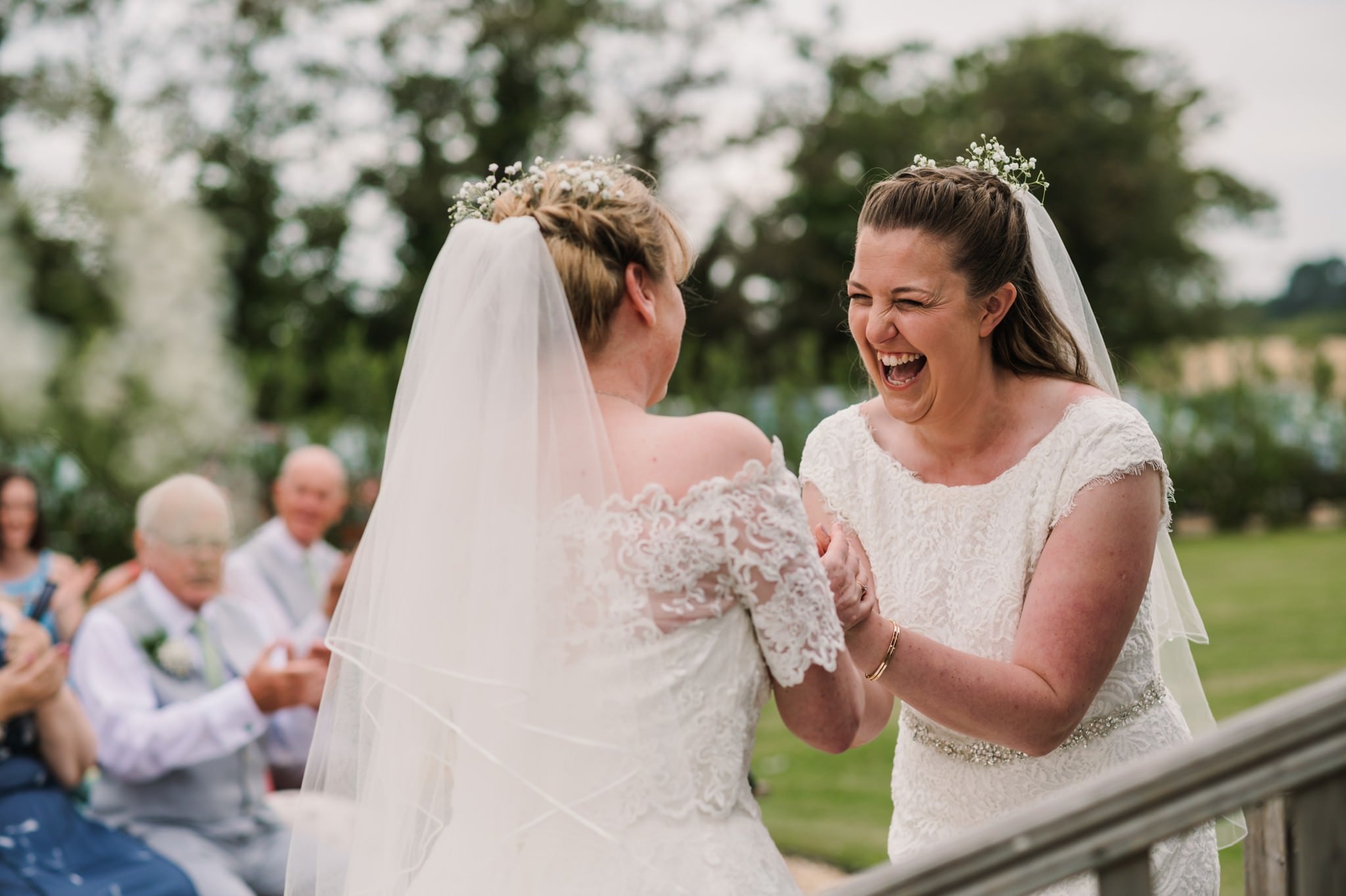 Fun photography at Three Choirs Vineyard wedding