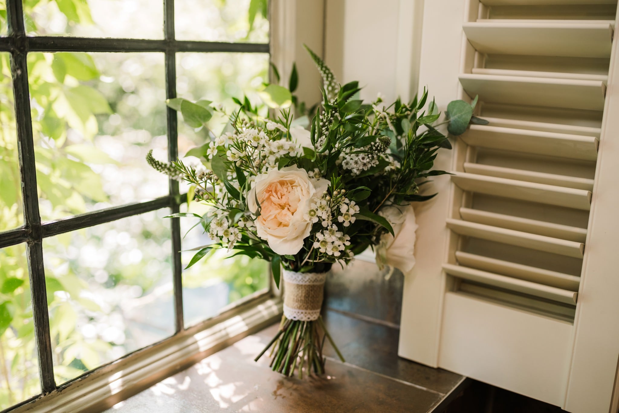 Photography of green and white Bouquet at Gordleton Mill Wedding