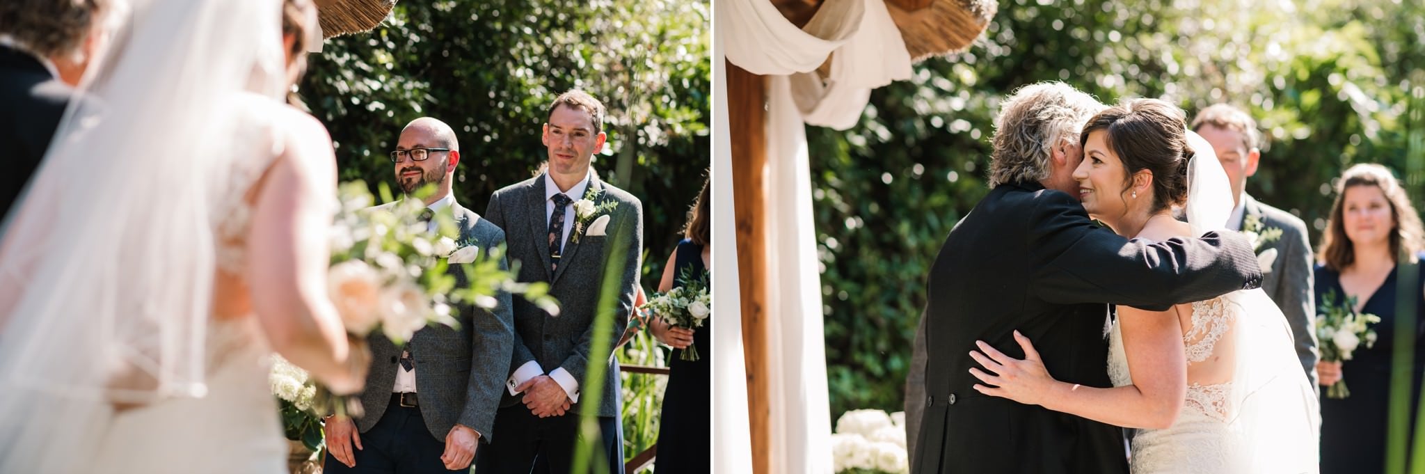 Outdoor wedding ceremony at Gordleton Mill Wedding