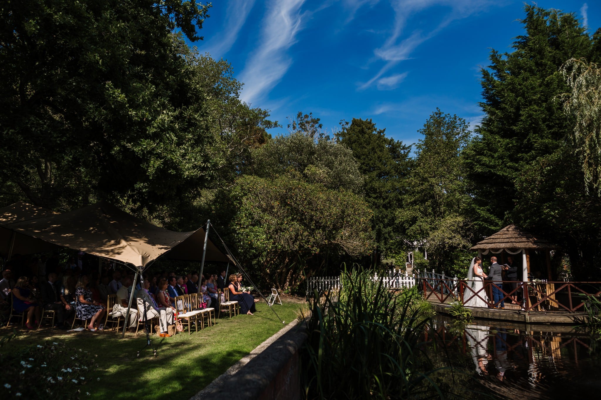 Outdoor summer wedding at Gordleton Mill Wedding