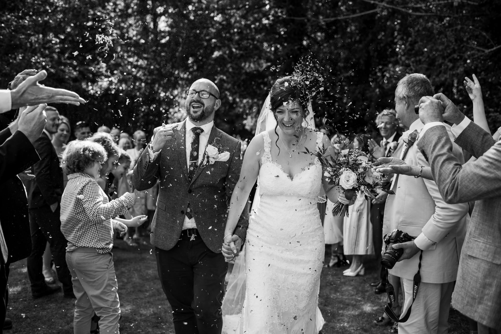 Confetti at Gordleton Mill Wedding