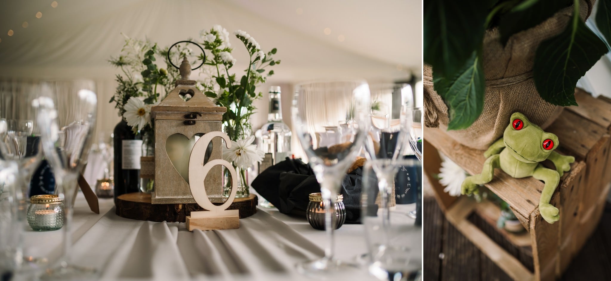 Frog theme at Gordleton Mill Wedding
