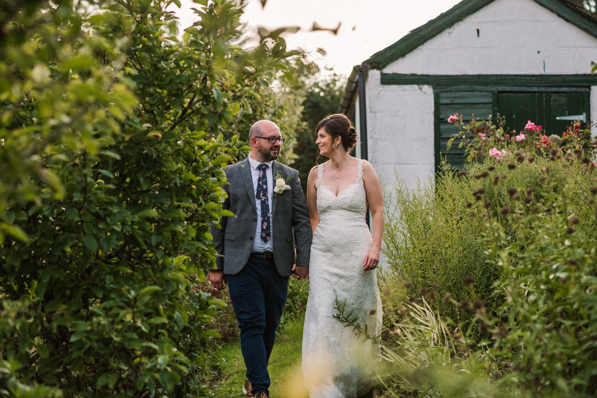 Golden hour photos at Gordleton Mill Wedding