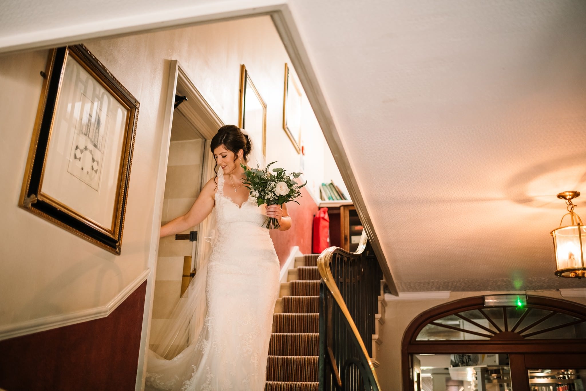 Bridal arrival at Gordleton Mill Wedding