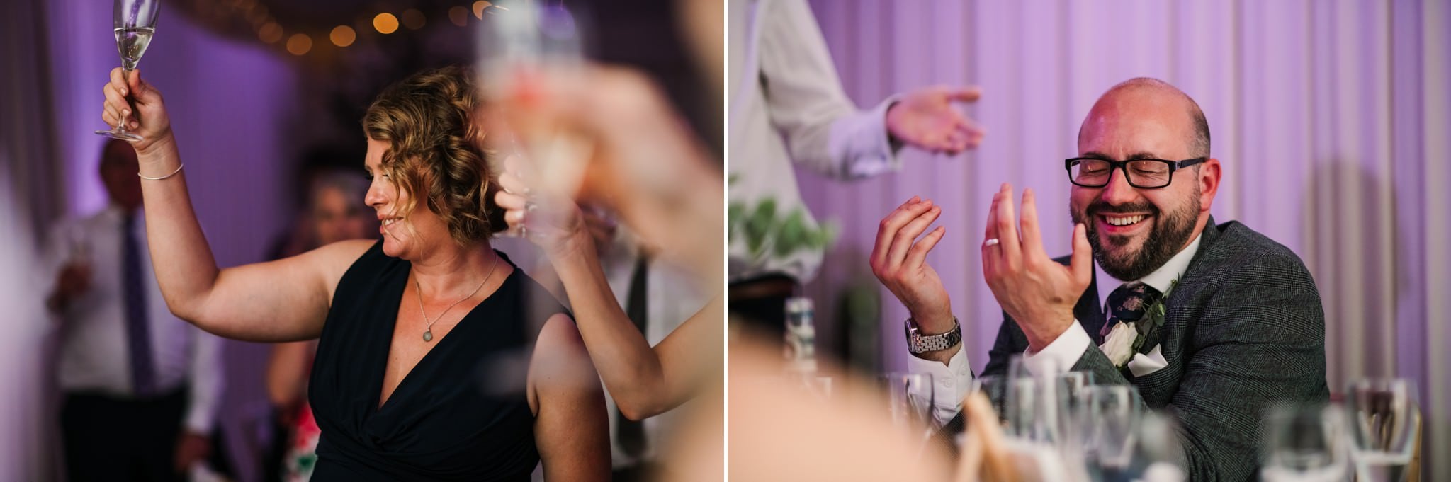 Photography of funny speeches at Gordleton Mill Wedding