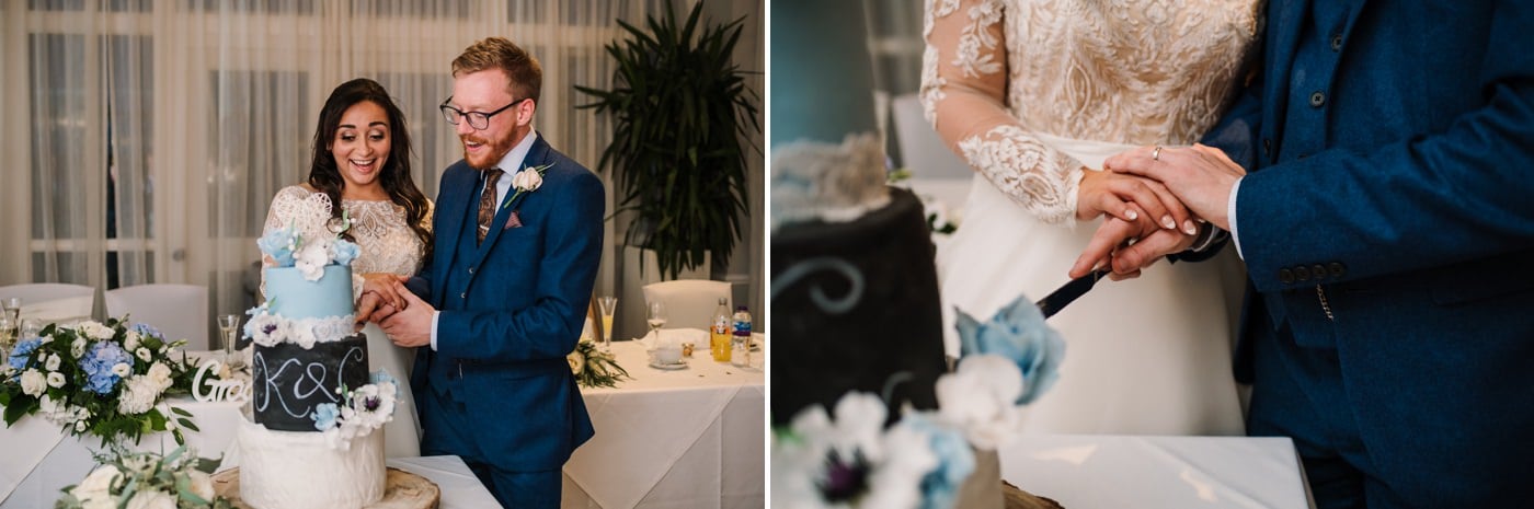 Dorset wedding cake photography at Christchurch Harbour Hotel