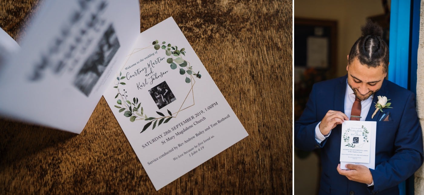 Wedding invites DIY Greenery Dorset