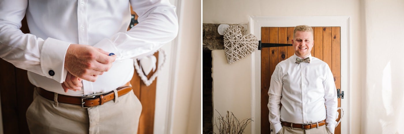 Groom Prep Photos in Dorset