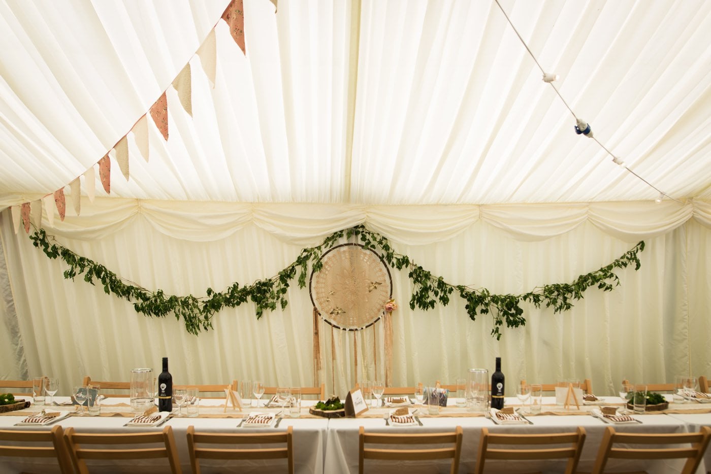Boho wedding decor pics by Milton Abbas Wedding Photographer
