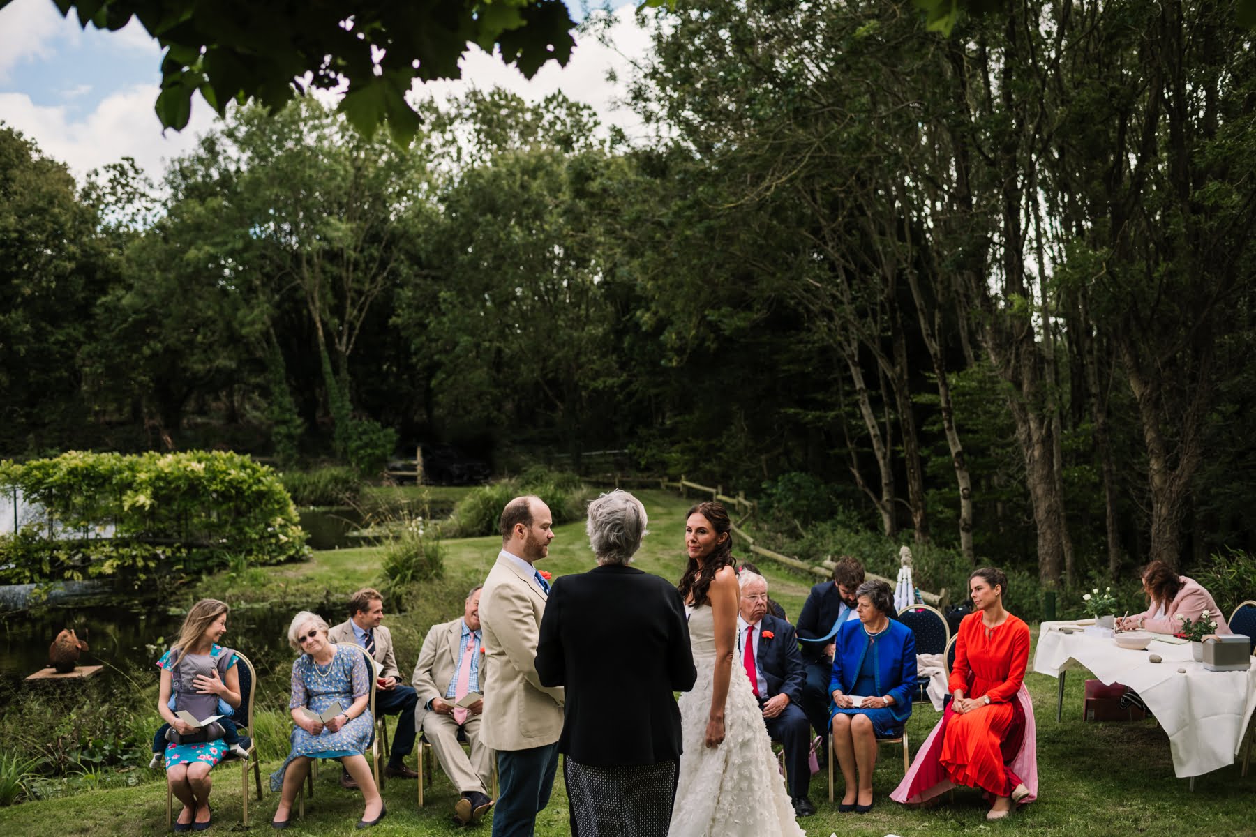 Luccombe Farm Wedding Photography of Ceremony