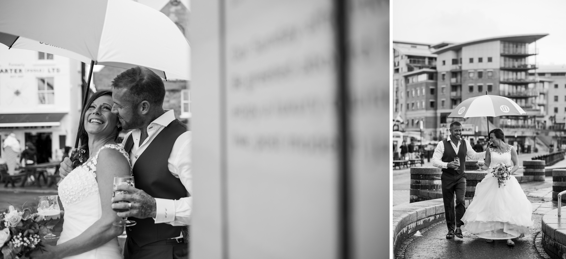 Black and white Poole Wedding Photography