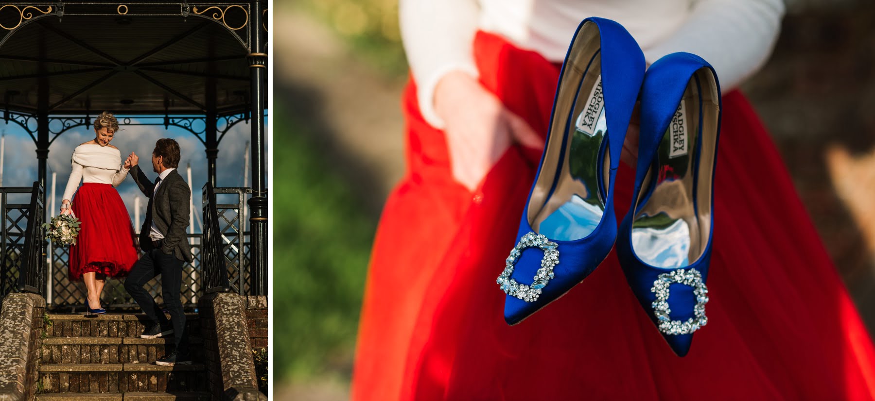 Blue Bridal Shoes similar to Manolo Blahnik
